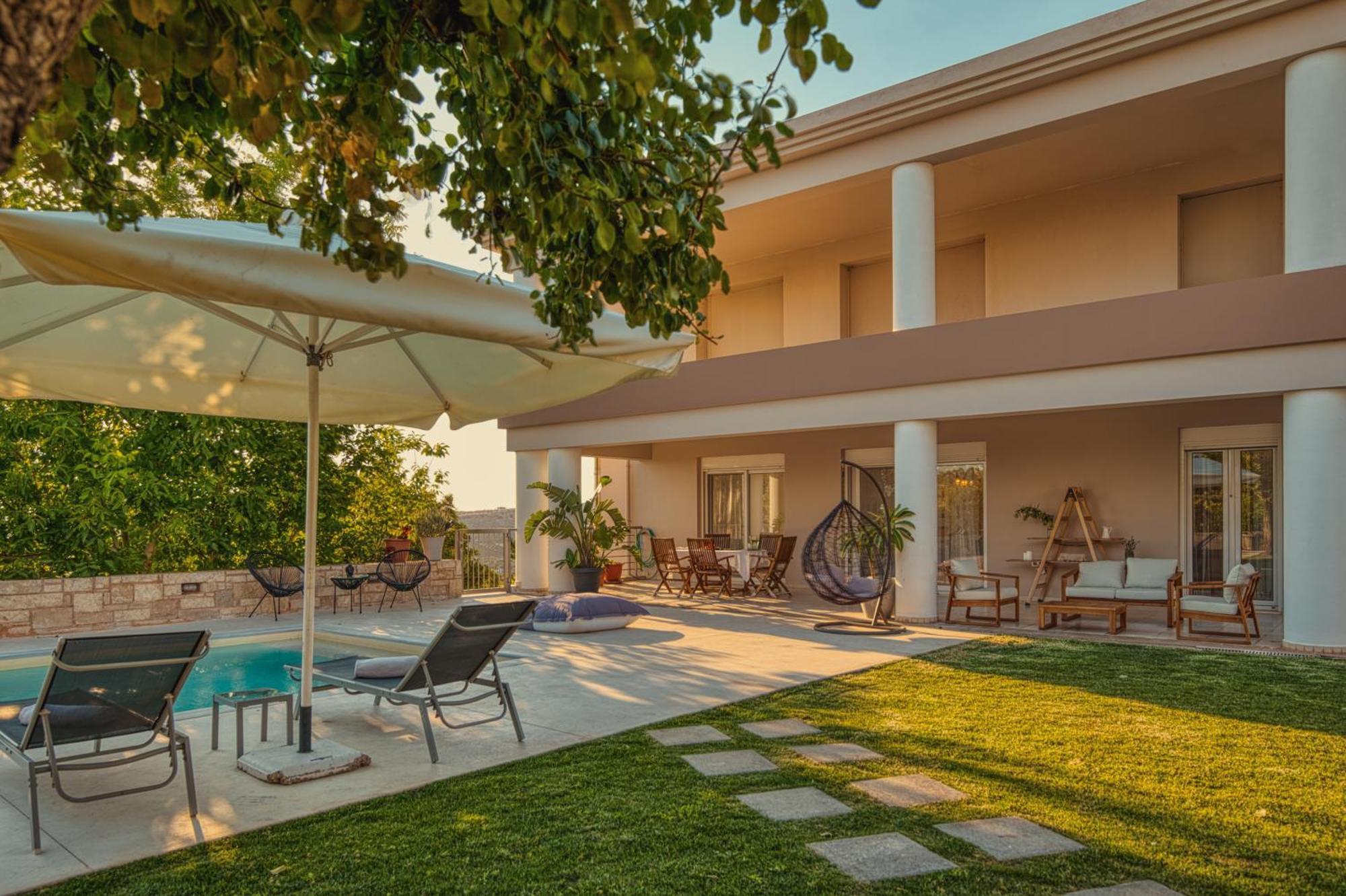 Blue Sky Villa In Crete Epano Vathia Exteriör bild