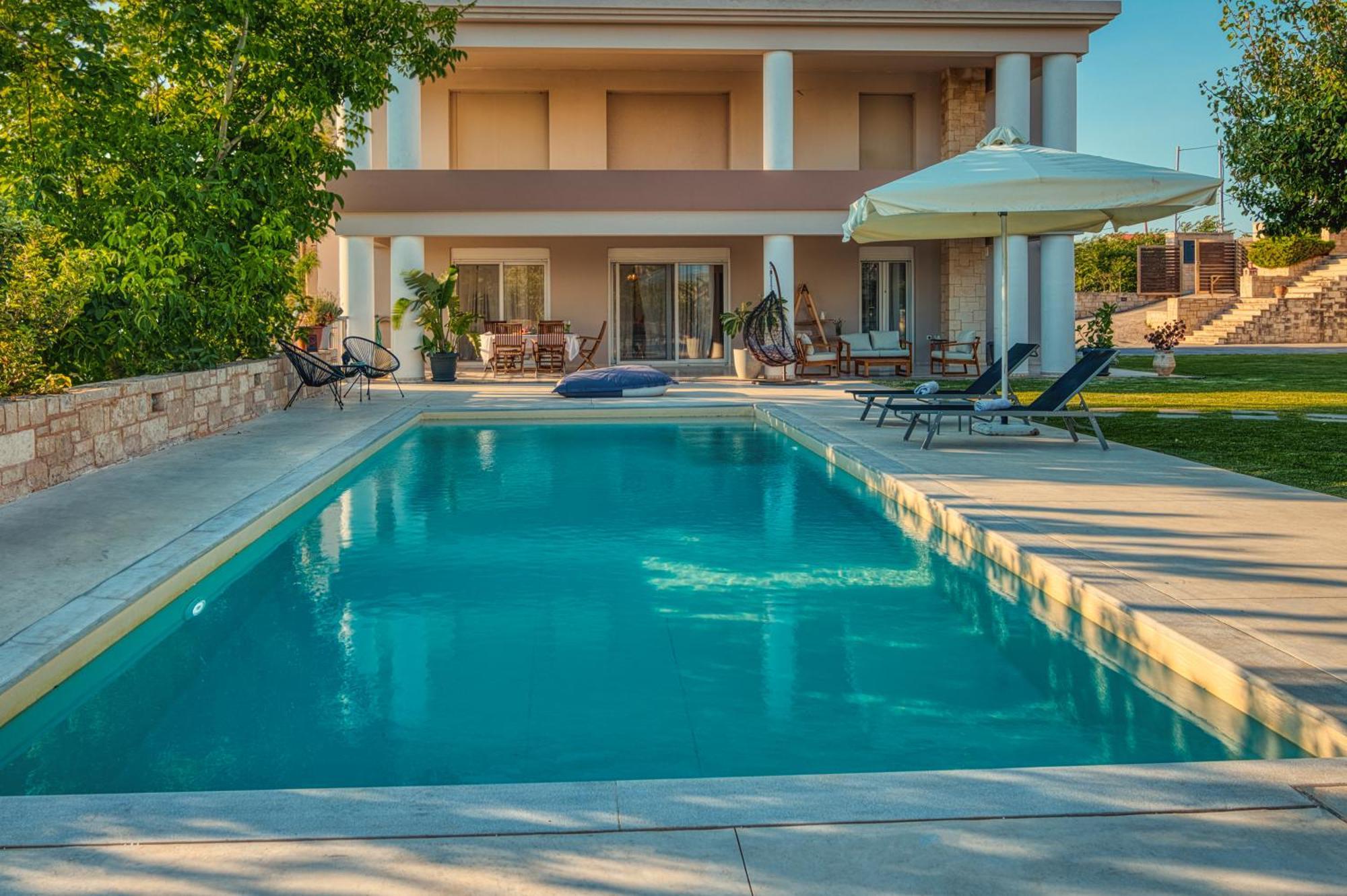 Blue Sky Villa In Crete Epano Vathia Exteriör bild